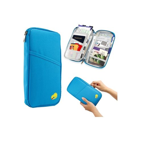 Travel-Wallet-for-Passport-Blue