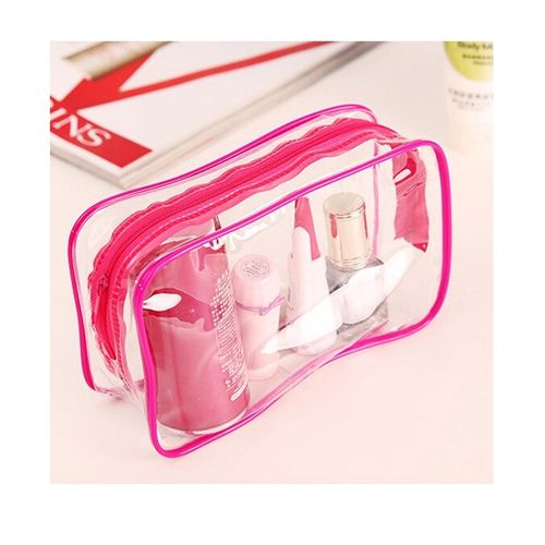 Travel-Makeup-Cosmetic-Bag-Toiletry-Zip-Pouch-Pink