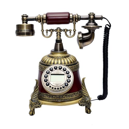 Classical-Telephone-Set-Antique-Chinese-Resin-Telephone-Swivel-n