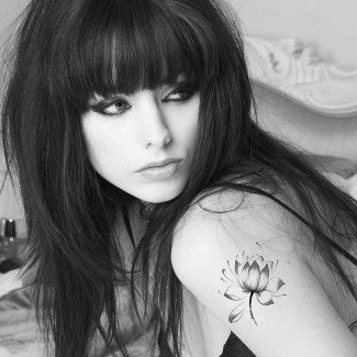 Temporary Tattoos Water Lily Lotus Flower