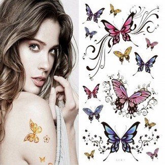Removable Waterproof Butterfly Stickers Body Art Tattoo