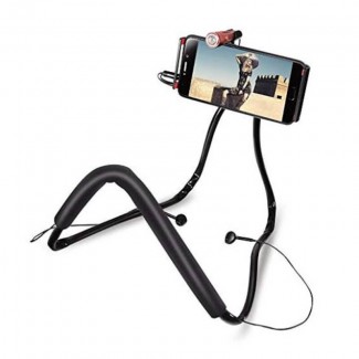 Universal Neck Holder 3 in 1 With Mic & Handfree For Vloging