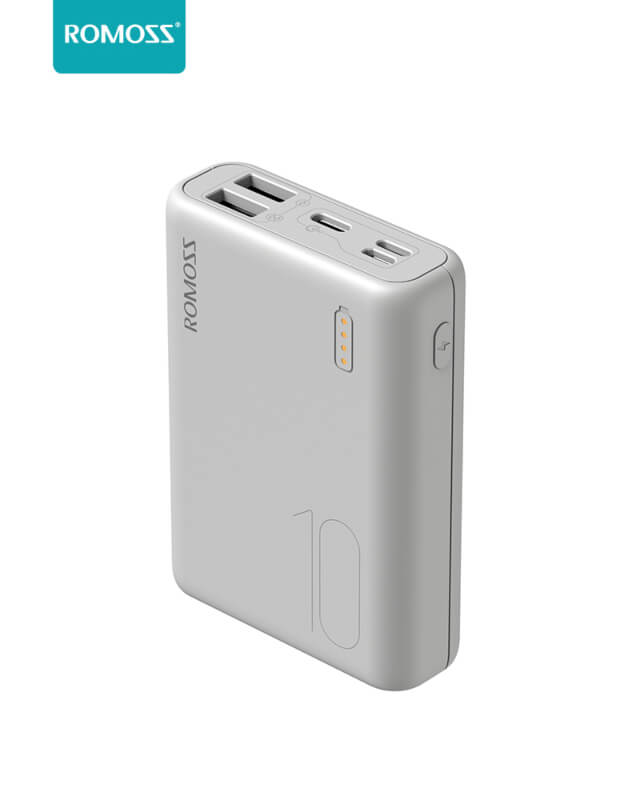 Romoss simple10 power bank 10000mah 3-input and 2 output