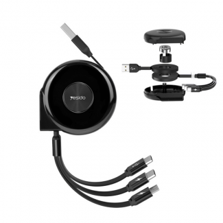 Retractable Multi Cable 3-in-1