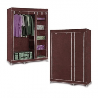 Collapsible Cloth Wardrobe (Brown)