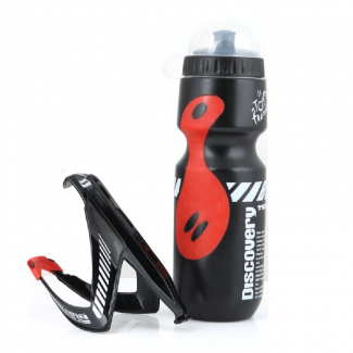 Bicycle Water Drink Bottle With Portable Holder Cage