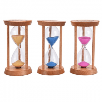 3 Wooden Frame Sand Clock Hourglass