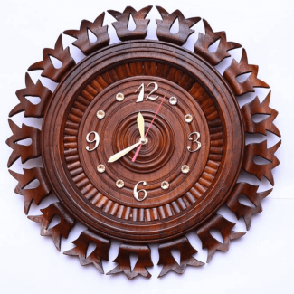 Wooden Clock 16 Inch Cubbyhole Style
