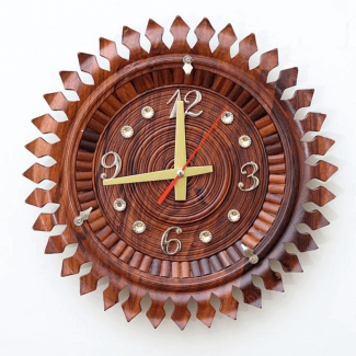 WOODEN CLOCK 12 INCHES
