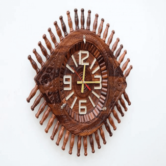 WOODEN CLOCK 14 INCH EYE STYLE