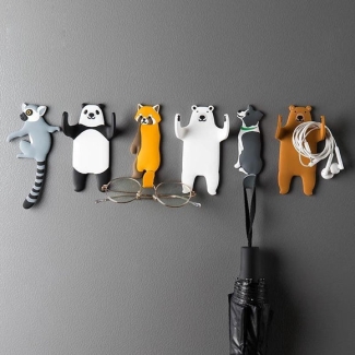Flexible Animal Character Hooks-Pack of 6