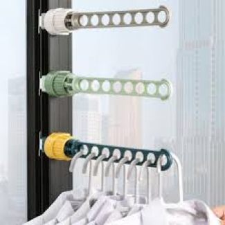 Wall-mounted plastic cloth drying rack
