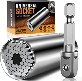 Universal Socket Wrench Grip Tools (7-19mm) with Useful Multifunctional Power Drill Adapter