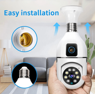 E27 Dual Lens Bulb Camera 