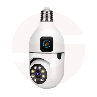 PTZ Bulb WIFI Dual 2 Lens Camera