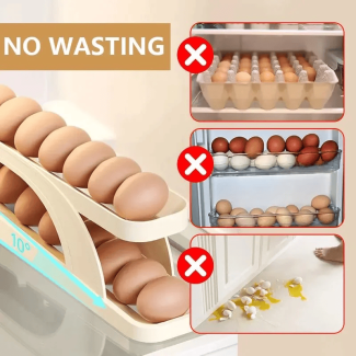 Double Layer Egg Dispenser, Counter Top Egg Storage Tray