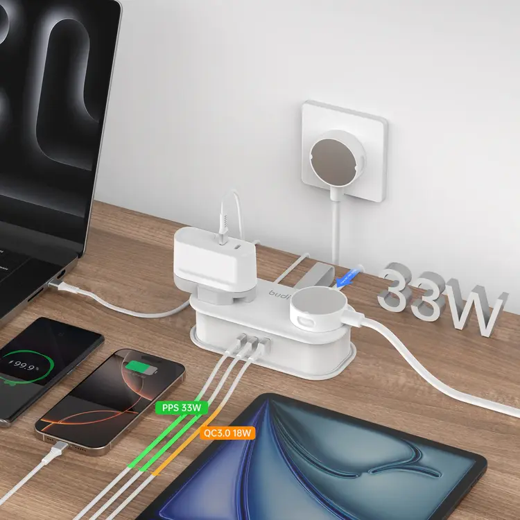 Mini Extension - PPS 33W Dual USB-C & QC3.0 Charging Station
