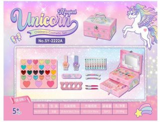 Kids Unicorn Magical Makeup Set for Girls – Cosmetic Box